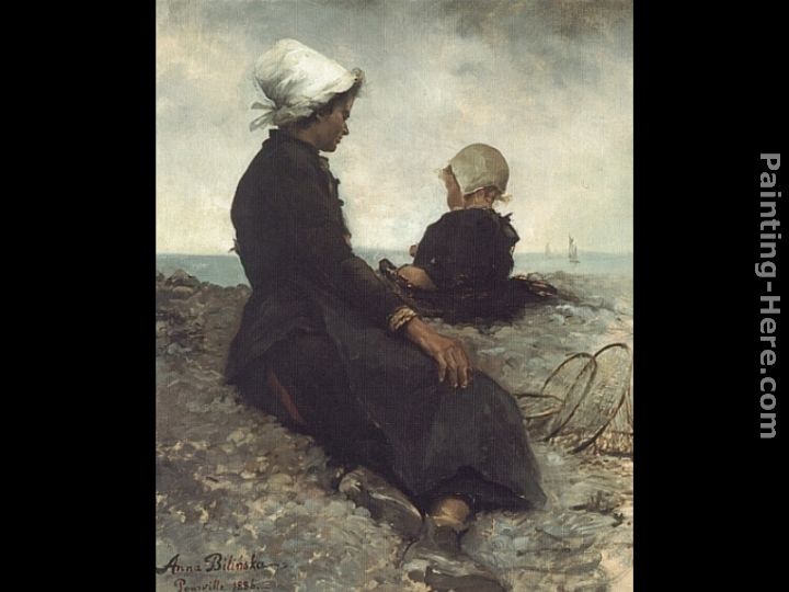 At the Seashore painting - Anna Bilinska Bohdanowicz At the Seashore art painting At the Seashore painting - Anna Bilinska Bohdanowicz At the Seashore art painting